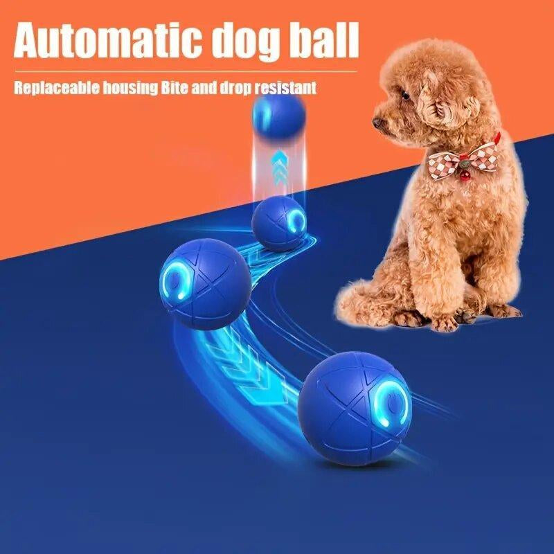 Interactive Gravity Bounce Dog Toy, Durable Chew Ball with Auto Tease, Rechargeable Lithium Polymer Battery, Dog Self-Entertainment Motorized Pet Toys, Christmas Gift